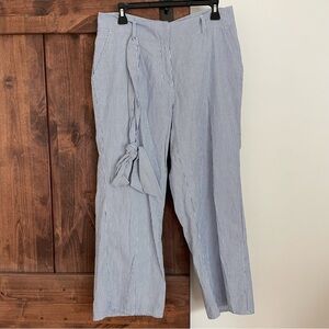 NEW Vineyard Vines Sandbar Stripe Pants Womens 6 Yarn Dyed Blue Nautical Beach